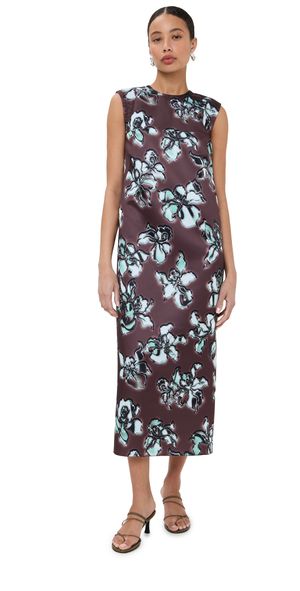 Meryll Rogge Long Shift Dress Brown/Mint 38