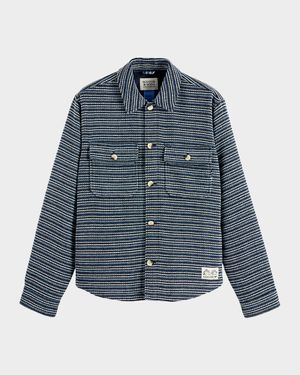 Men's Structured Stripe Overshirt
