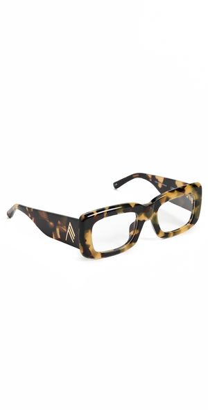 The Attico Marfa Glasses Tortoiseshell/Yellow Gold/Optical One Size