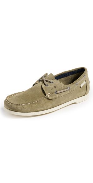 Manebi Suede Boat Shoes Suede Forest 40