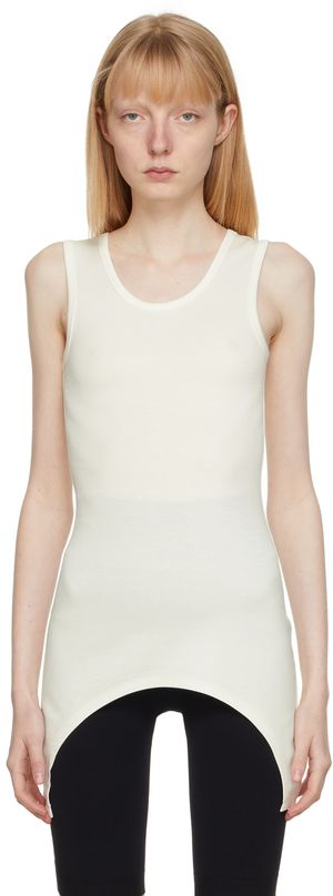 VAARA Off-White Simple Cut Away Sport Top