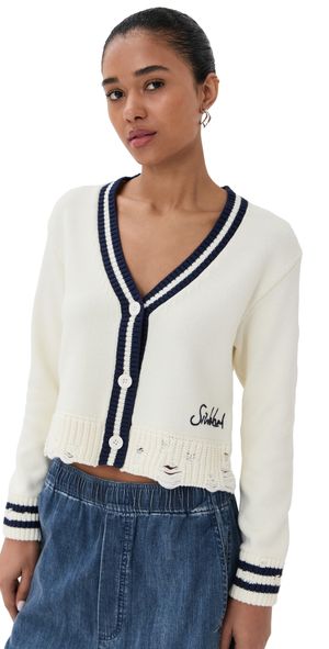 SIMKHAI Spencer Cardigan Ivory XS