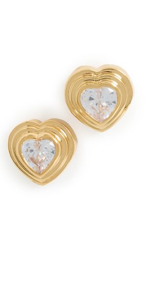 Gwen Beloti Heartbeat XL Stud Earrings Gold One Size