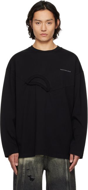 Feng Chen Wang Black Oversized 2in1 T-shirt