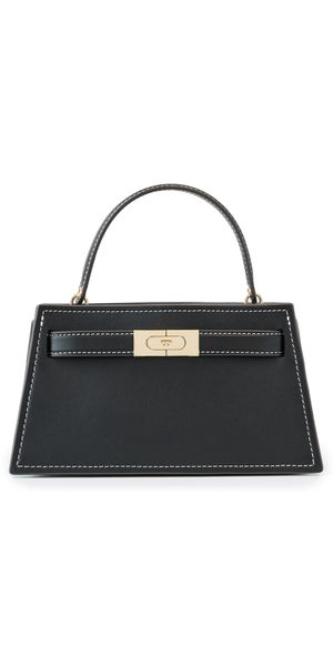 Tory Burch Lee Radziwill Smooth Top Handle Petite Bag Black One Size