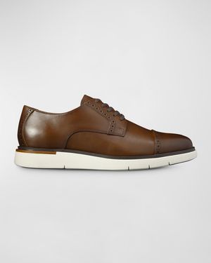 Men's Caleb Leather Cap-Toe Sneakers
