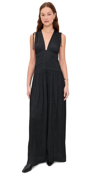 Ulla Johnson Tasneem Deep V Gown Noir 0