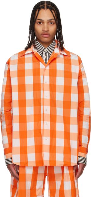 Walter Van Beirendonck Orange Maxi Shirt