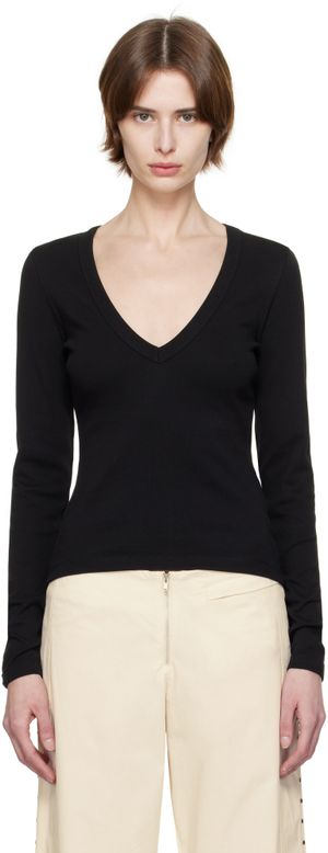 FLORE FLORE T-shirt à manches longues Dewi noir
