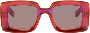 Gucci Pink Sunset Boulevard Rectangular Squared Sunglasses