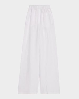 Valerio Linen Straight-Leg Sunny Trousers