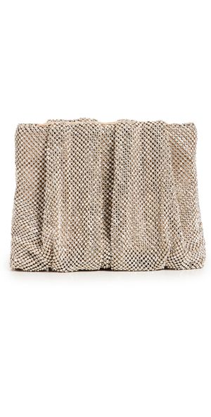 Loeffler Randall Ember Diamante Clutch Gold One Size