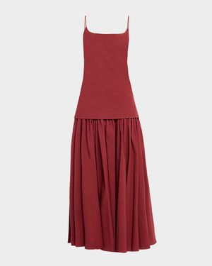 Ari Poplin Drop-Waist Slipdress
