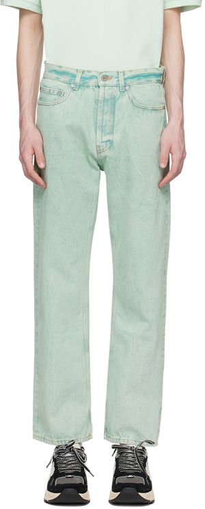 Palm Angels Green Overdye Jeans