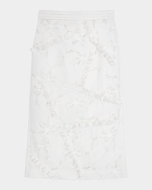 Lace Bow Patchwork Skirt