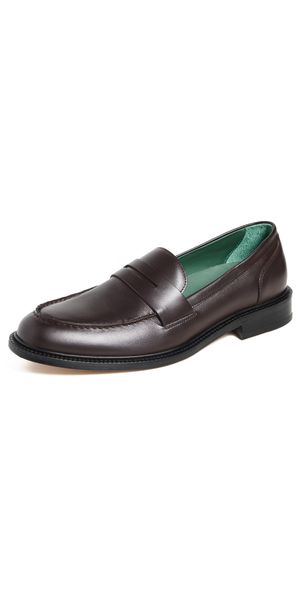 Vinny's Townee Penny Loafers Leather Dark Brown 41