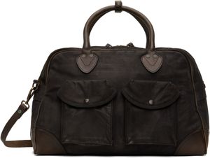 RRL Brown Leather Duffle Bag