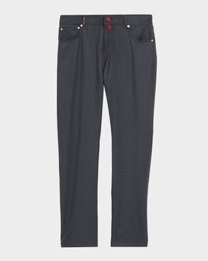 Men's Wool Straight Fit Five-Pocket Pants