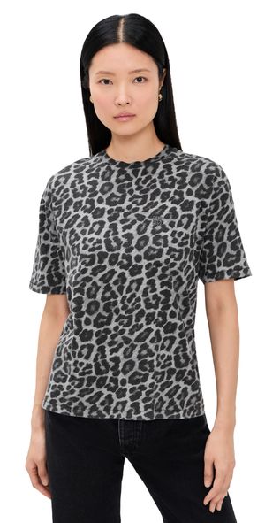 ANINE BING Cohen Grey Leopard Tee Leopard M