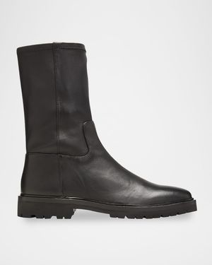 Danny Lambskin Lug-Sole Mid Boots