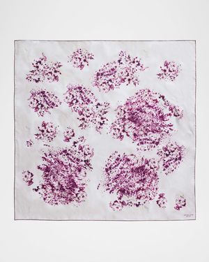 Spotted Glaze Silk Twill Square Scarf