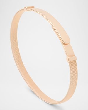 18K Rose Gold Coil Thin Bangle Bracelet