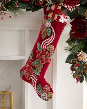 Magnolia Noel Velvet Christmas Stocking