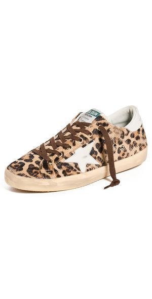 Golden Goose Super Star Horsy Leo Upper Leather Star Sneakers Beige Brown Black Leo/Milk 36