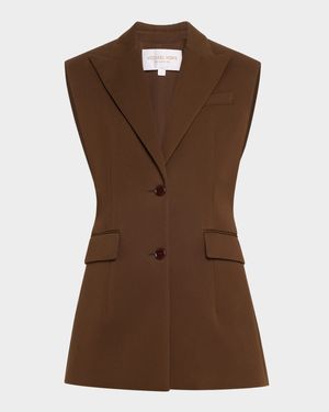 Sleeveless Two Button Jacket