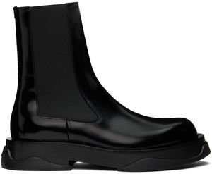 Jil Sander Bottes chelsea noires en cuir