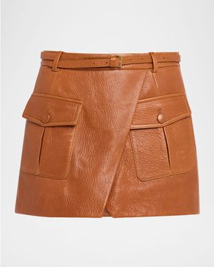 The Leather Cargo Skirt