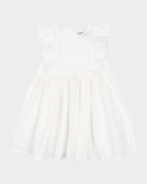 Girl's Lacey Embroidered Dress, Size 9M-10