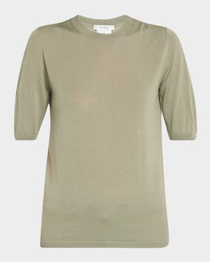 Gerico Short-Sleeve Fine-Knit Sweater
