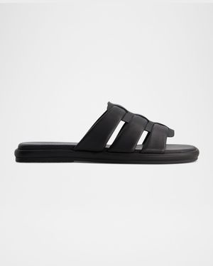 Tamer Caged Leather Slide Sandals
