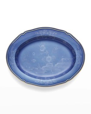 Oriente Italiano Oval Platter, Pervinca