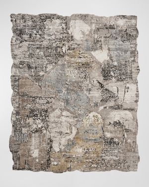 Abstract Hand-Knotted Runner, 2' x 10'