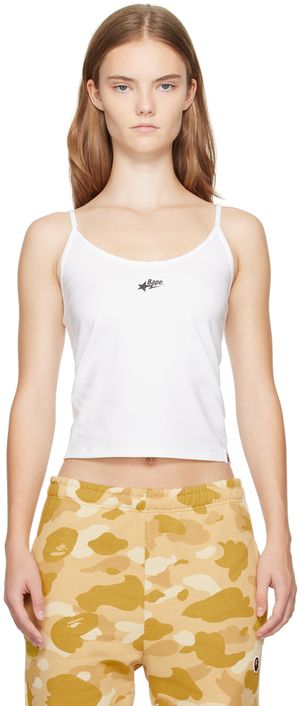 BAPE White STA Logo Camisole