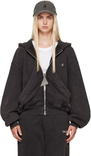 The Attico Black Faded Hoodie