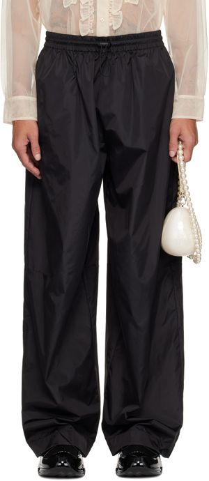 Simone Rocha Black Wide Leg Track Pants
