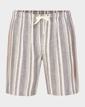 Men's Summer Woven Stripe Lounge Shorts