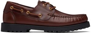 Ernest W. Baker Brown Leather Boat Shoes