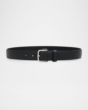 Classic Pebbled Leather Belt