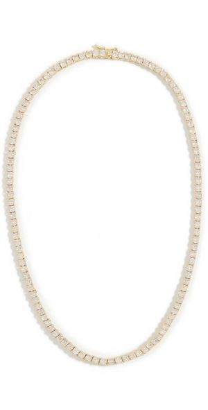 SHASHI Medium Tennis Necklace Gold One Size