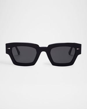 Villette Acetate & Nylon Rectangle Sunglasses