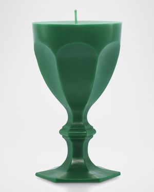 Harcourt Goblet Candle, Green