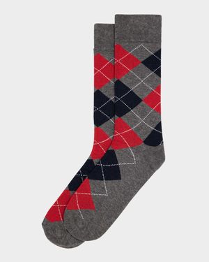 Men's Argyle Crew Socks
