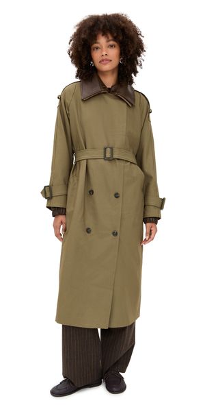 Line & Dot Linden Trench Coat Khaki S