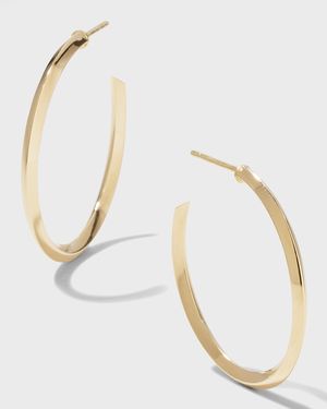 14K Gold Thin 25mm Royale Hoops