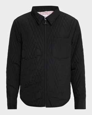 Men's Eco Filled Quilted Twill Overshirt