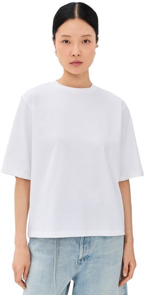 Róhe Oversized Cotton T-Shirt Optic White 44